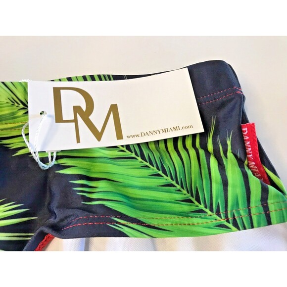 New Men's Danny Miami Black Palm Trees Bikini Swim Brief S Small Sexy Gay - Picture 3 of 7